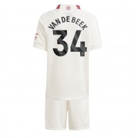 Manchester United Donny van de Beek #34 Rezervni Dres za djecu 2023-24 Kratak Rukav (+ Kratke hlače)